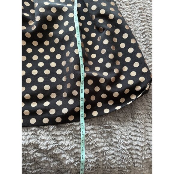 Talbots Polka Dot Sleeveless Knee Length Black Fit & Flare Dress Size 14 - Picture 8 of 10